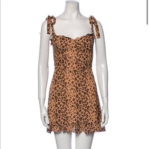 Reformation Leopard Mini Dress